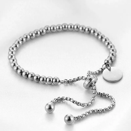 Drawstring stainless steel bracelet