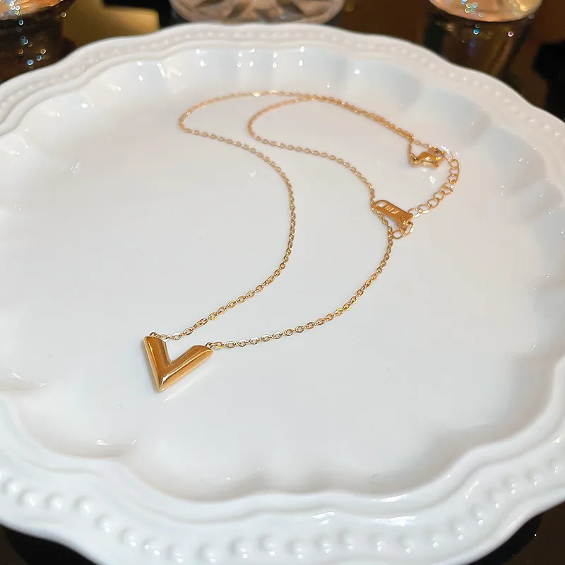 Gold V Necklace